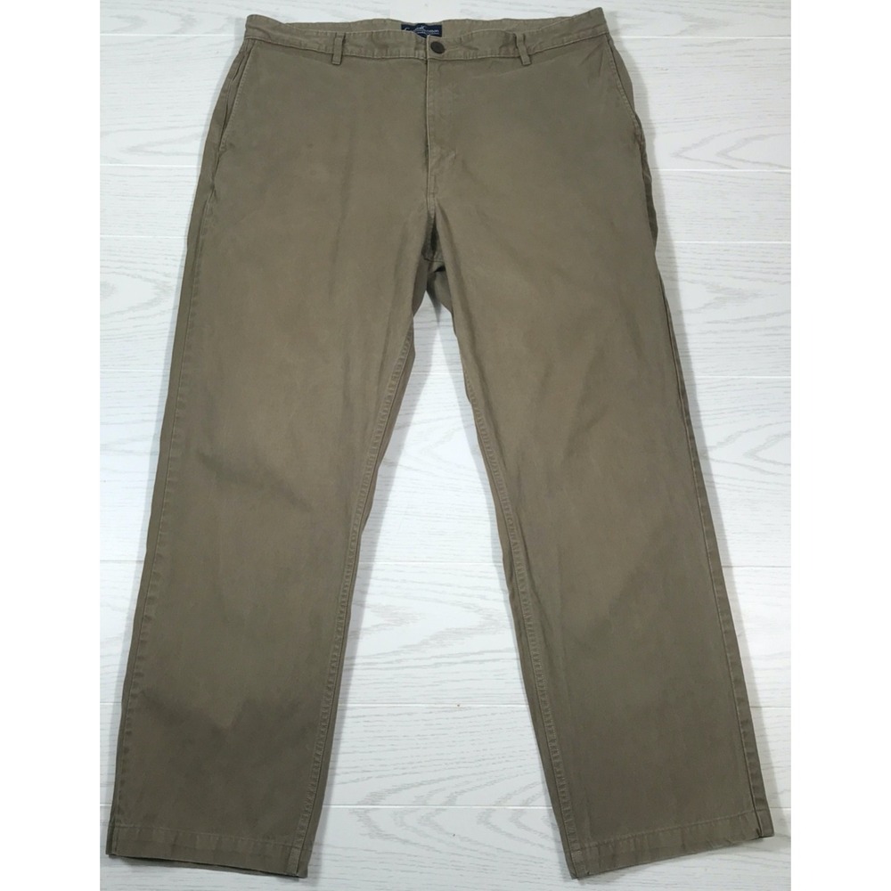 Coastal Cotton Pima Cotton Chino Pants Men 38x30 Brown Canvas Outdoors Hike Dad